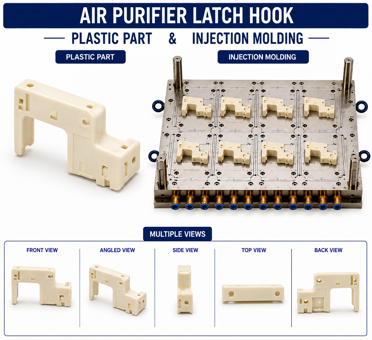 Air Purifier Plastic Latch Hook Mould and Moulding Service